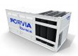 FORVIA Containerlösung für die Speicherung und den Transport von komprimiertem Wasserstoff, entwickelt für effiziente Wasserstofflogistik.
