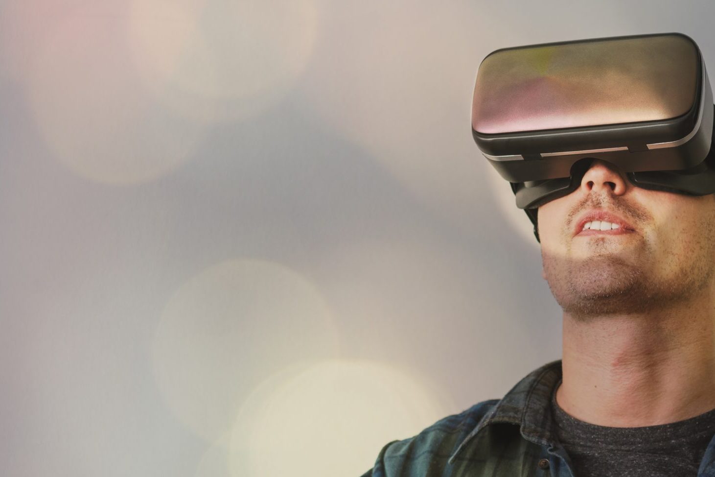 Man enjoying a VR headset