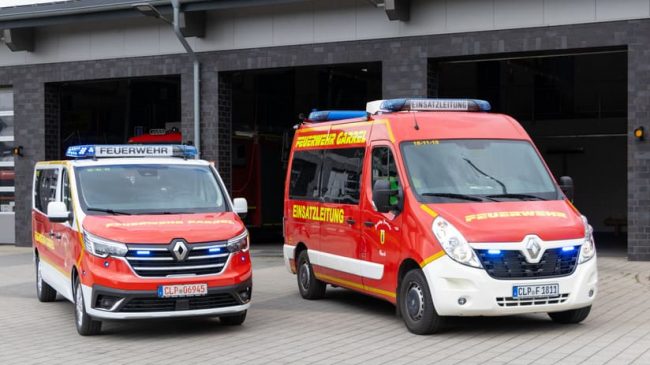 Master und Trafic von Renault Trucks mit Feuerwehraufbau