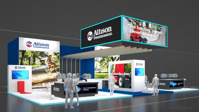 Modell des Messestands von Allison Transmission zur IAA Transportation 2024