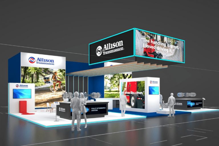© Allison Transmission IAA 2024 stand Modell des Messestands von Allison Transmission zur IAA Transportation 2024
