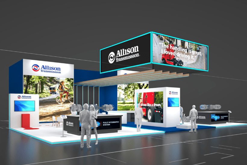 Modell des Messestands von Allison Transmission zur IAA Transportation 2024