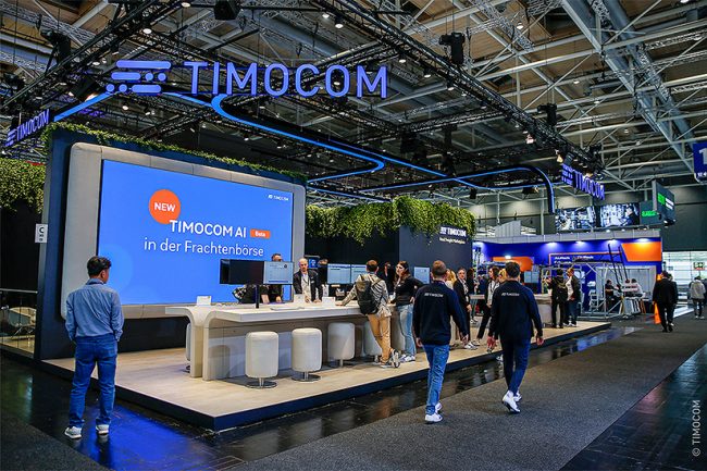 Der Timocom-Stand auf der IAA 2024 in Hannover.