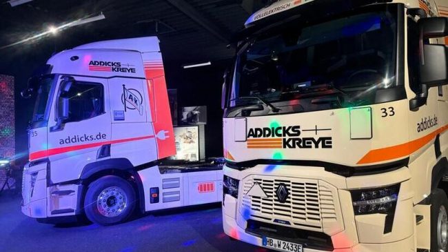 Elektromobilität bei Addicks & Kreye: Renault Trucks, Werner Nutzfahrzeuge und Addicks & Kreye engagieren sich gemeinsam für die Dekarbonisierung