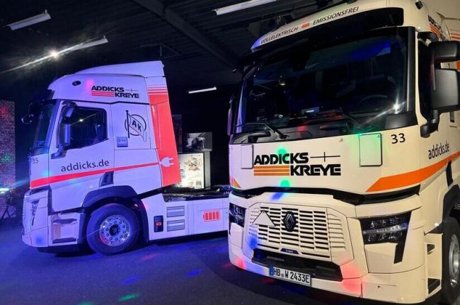 Elektromobilität bei Addicks & Kreye: Renault Trucks, Werner Nutzfahrzeuge und Addicks & Kreye engagieren sich gemeinsam für die Dekarbonisierung