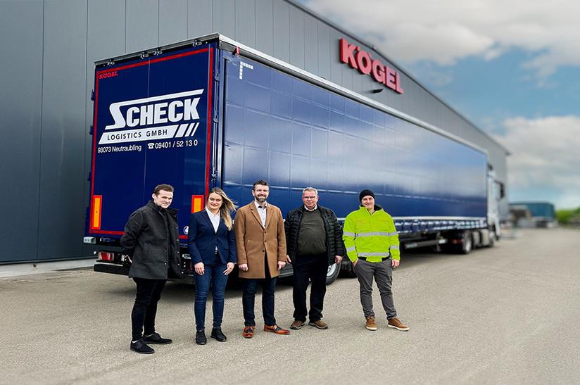 Koegel Lange Partnerschaft gefestigt: Die Scheck Group setzt auf Kögel Mega Trailer