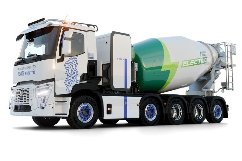 Renault Trucks E-Tech C 10×4 Mixer Schwing Stetter Weltpremiere im Betontransport: Der E-Tech C 10x4 von Renault Trucks und Schwing-Stetter