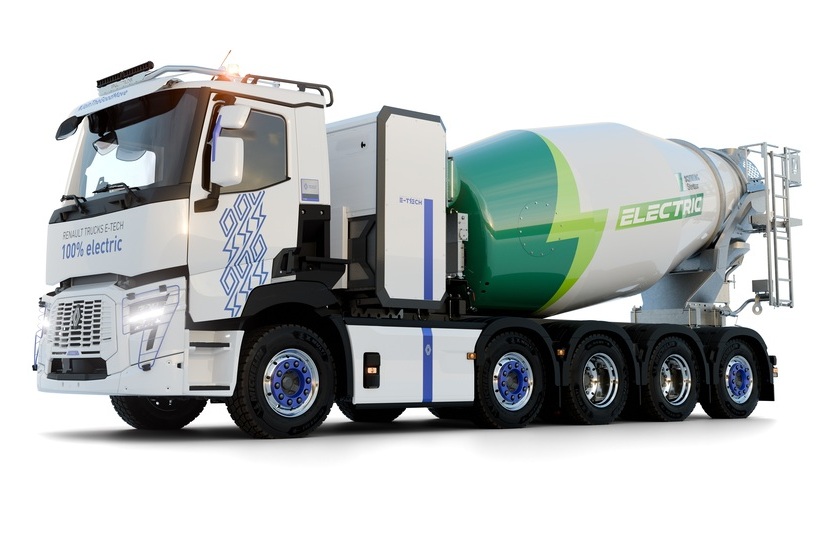 Renault Trucks E-Tech C 10×4 Mixer Schwing Stetter Weltpremiere im Betontransport: Der E-Tech C 10x4 von Renault Trucks und Schwing-Stetter