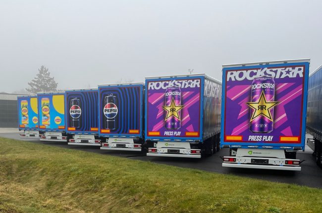 Unterwegs für Getränkeversorgung:Sechs neue Berger Leichtbaucurtainsider ecoChamp LTO für PepsiCo Deutschland im Einsatz
