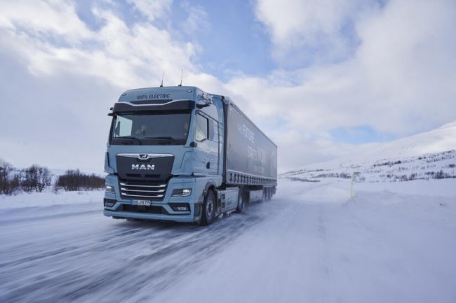 Artic KickOff: MAN-Polarexpress batterieelektrisch von Lappland nach München unterwegs