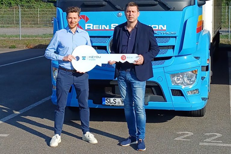 Kohlendioxidfreier Verteilerverkehr im Saarland: Rein Spedition sichert sich nächsten Pionier-Lkw von Keyou
