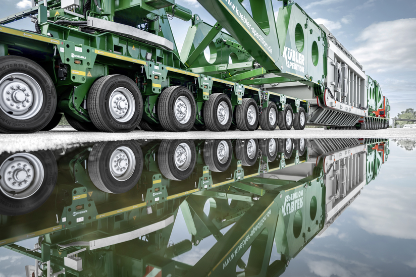 285 Tonnen im Spezialtransport: Scheuerle bewältigt Schwerlastbeförderung für TransnetBW