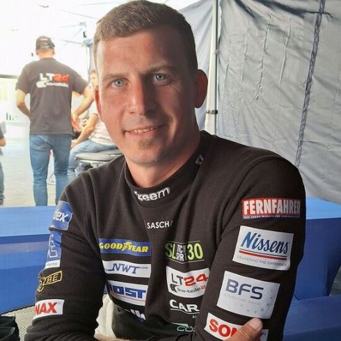 Interview mit Sascha Lenz beim ADAC Truck-Grand-Prix 2025 Juli 2025, Nürburgring, Drittplatzierter der vergangenen Goodyear FIA European Truck Racing Championship Saison, aktuell Vierter im Gesamtklassement der Rennserie, Team SL 30 Trucksport, auf MAN