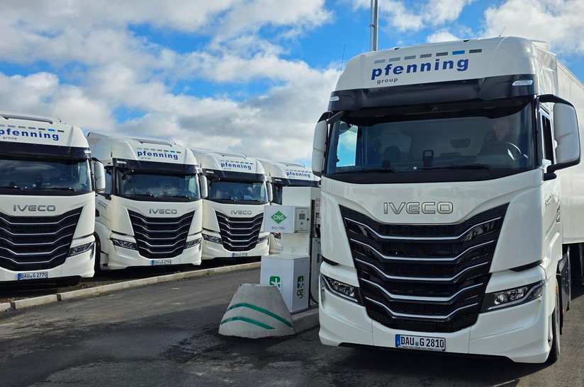 Beitrag zur Dekarbonisierung pfenning-Gruppe setzt auf Iveco S-Way CNG Sattelzugmaschinen und Fahrgestelle