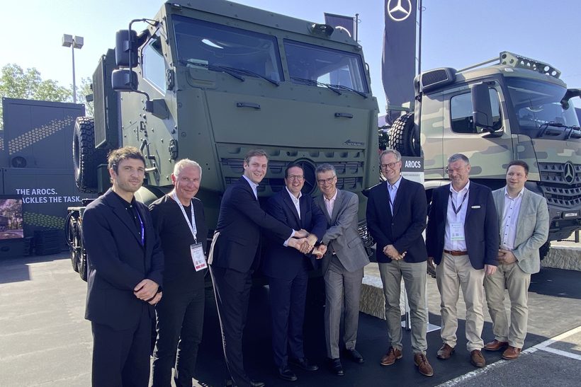 Strategische Partnerschaft für die nächste Generation logistischer Militärfahrzeuge in Belgien: Daimler Truck, Lambert Defence und Soframe kooperierenDaimler Truck, Lambert Defence and Soframe join forces for Belgian Defence Tender Defence-Kooperation für Belgien