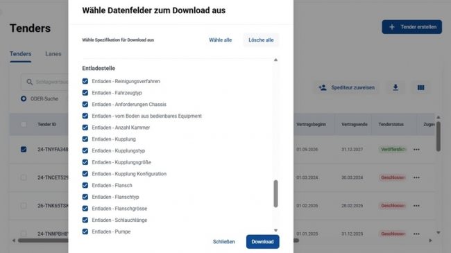 Weniger Aufwand bei Frachttender-Vorbereitung