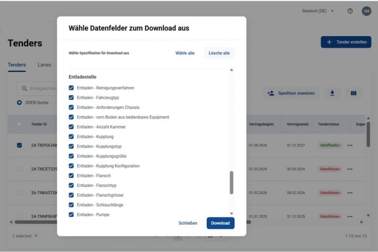 Weniger Aufwand bei Frachttender-Vorbereitung