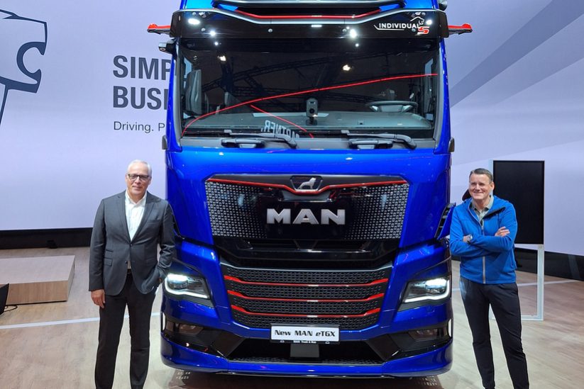 MAN eTGX Präsi IAA Weltpremiere auf der IAA