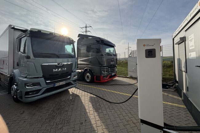 Bidirektionales Laden von eTrucks